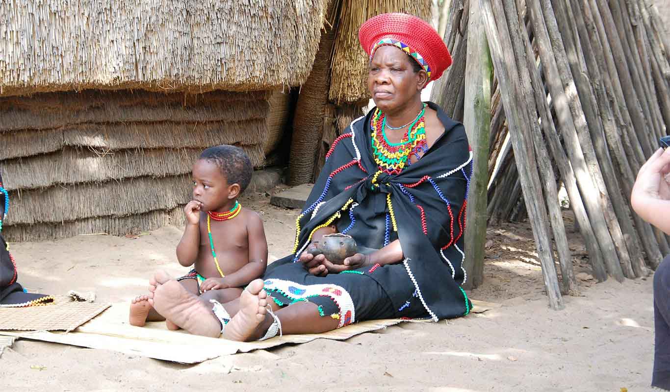 Volunteers helping a community